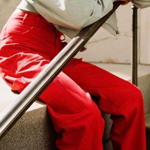 Zara Red Cargo Pants